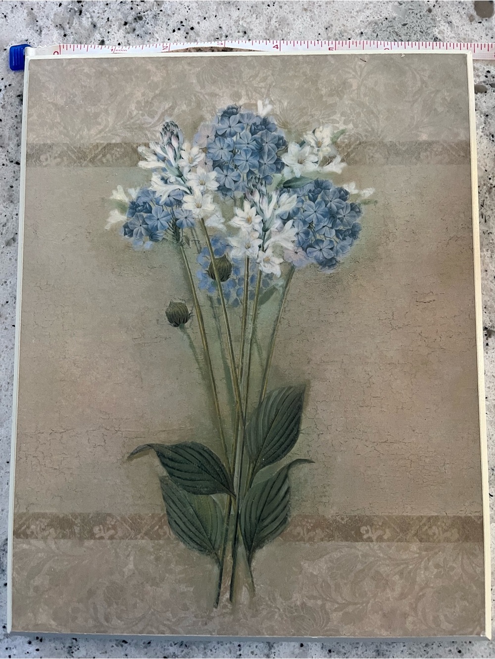 Blue Floral Bouquet Vintage-Style